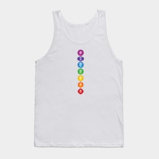 7 Chakra Symbols - WBG VT 01 Tank Top